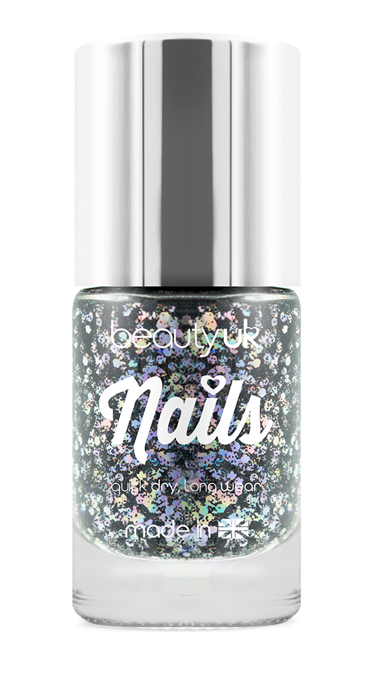 Glitter Galaxy Range Nail Polish Midnight Sky (Black)